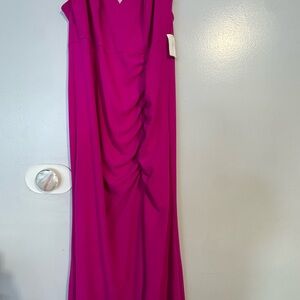 Elegant Fuchsia Pink Evening Gown